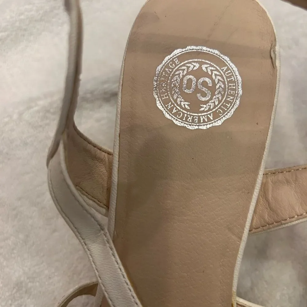 SO Cream Strappy Sandals with Ankle Buckle